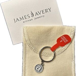 James Avery Silver Ring with Initial Charm